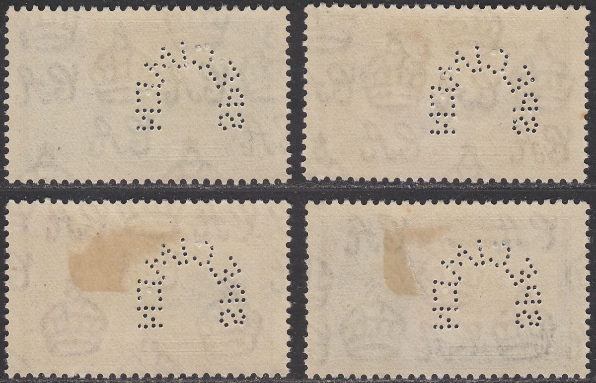 Seychelles 1935 KGV Silver Jubilee SPECIMEN Perf Set Mint SG128s-131s cat £150