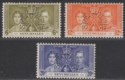 Seychelles 1937 KGVI Coronation SPECIMEN Perf Set Mint SG132s-134s cat £95