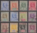 Seychelles 1906 King Edward VII Set Used SG60-70 cat £225 with tone spots