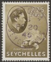 Click for more photos and details Seychelles 1942 KGVI Tortoise 2r25c Olive Used SG148a