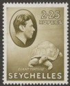 Seychelles 1938 KGVI Tortoise 2r25c Olive Chalky Mint SG148