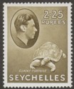 Click for more photos and details Seychelles 1942 KGVI Tortoise 2r25c Olive Mint SG148a
