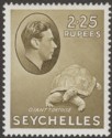 Click for more photos and details Seychelles 1942 KGVI Tortoise 2r25c Olive Mint SG148a