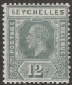 Click for more photos and details Seychelles 1932 KGV 12c Grey Die I Mint SG107a