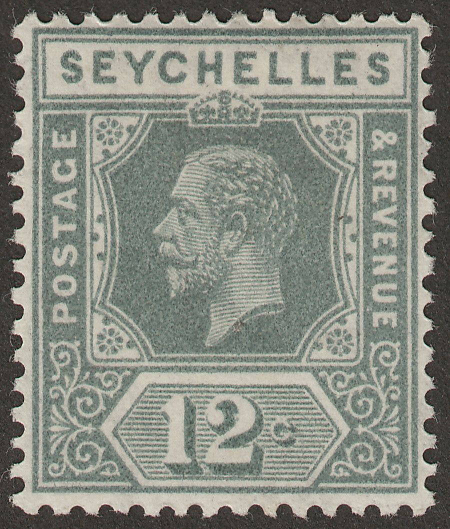 Seychelles 1932 KGV 12c Grey Die I Mint SG107a