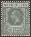 Seychelles 1932 KGV 12c Grey Die I Mint SG107a