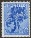 Seychelles 1942 KGVI Palm Tree 1r50c Ultramarine Mint SG147a