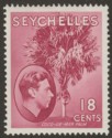 Seychelles 1941 KGVI Palm Tree 18c Carmine-Lake Mint SG139c