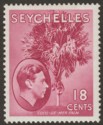Click for more photos and details Seychelles 1942 KGVI Palm Tree 18c Carmine-Lake Mint SG139ca