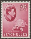 Seychelles 1938 KGVI Tortoise 30c Carmine Mint SG142