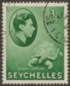 Seychelles 1938 KGVI Tortoise 3c Green Used SG136
