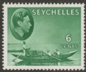 Seychelles 1949 KGVI Pirogue 6c Green Chalky Mint SG137c