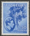 Click for more photos and details Seychelles 1942 KGVI Palm Tree 1r50c Ultramarine Mint SG147a