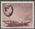 Seychelles 1938 KGVI Pirogue 45c Chocolate Chalky Mint SG143