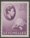 Click for more photos and details Seychelles 1938 KGVI Tortoise 12c Reddish Violet Mint SG139 cat £50