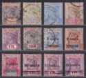 Seychelles 1893-1902 Queen Victoria Selection to 1r.50 Used - toning