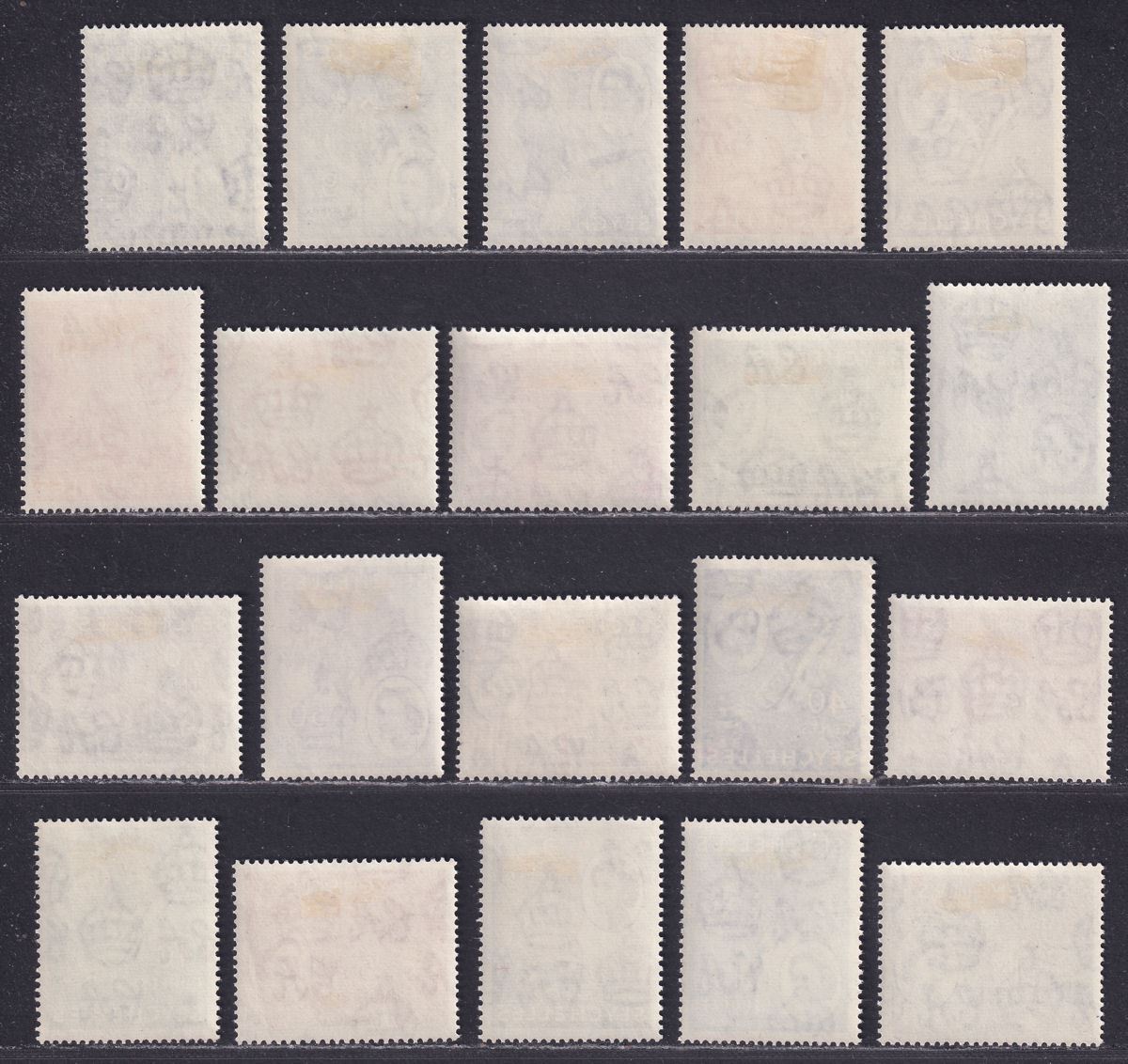 Seychelles 1954 Queen Elizabeth II Set Mint SG174-188 cat £110