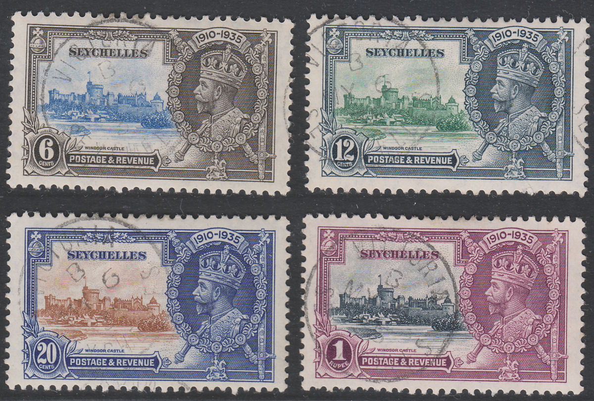 Seychelles 1935 KGV Silver Jubilee Set Used SG128-131 cat £55
