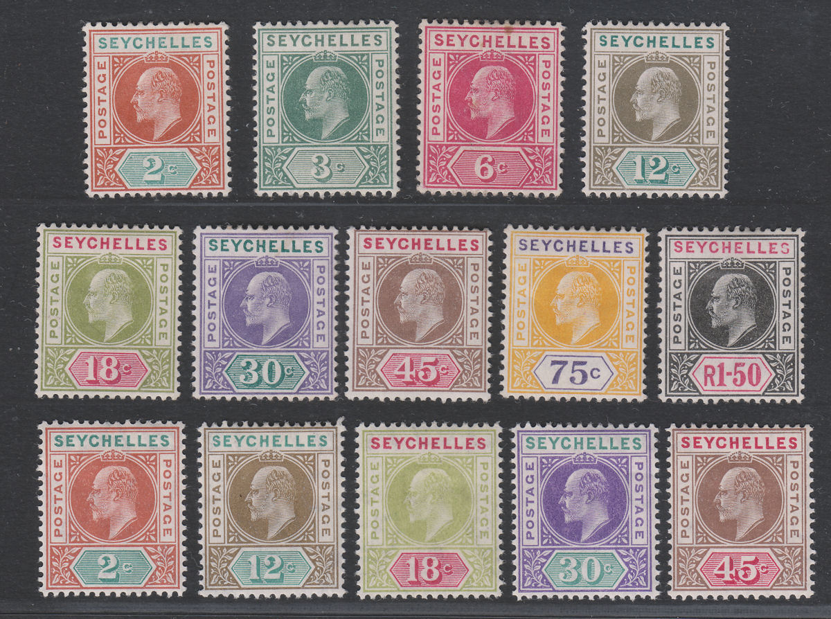 Seychelles 1903-06 King Edward VII Part Sets Selection Mint SG46-67 