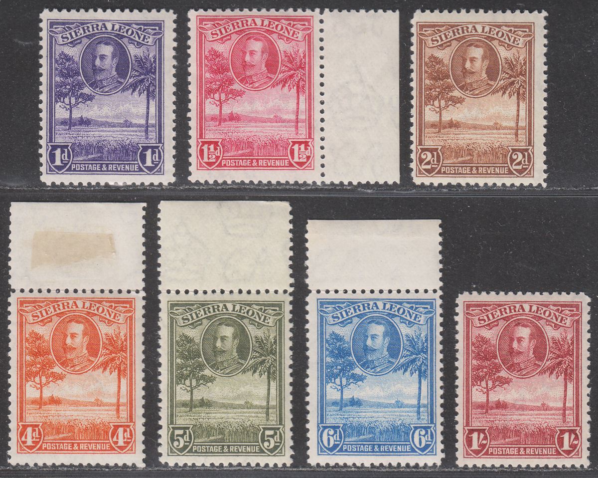 Sierra Leone 1932 KGV Rice Field Part Set to 1sh UM Mint