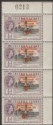 Sierra Leone 1963 Independence 6d Surcharge Strip w Small c Variety Mint SG259a