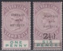 Click for more photos and details Sierra Leone 1897 QV 1d Overprint, 2½d on 6d Surcharge Mint SG54 SG59