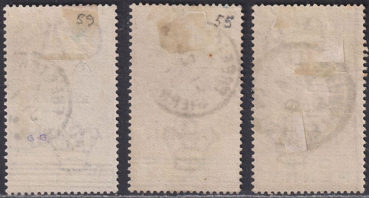 Sierra Leone 1897 QV 1d Opt, 2½d on 3d, 2½d on 6d Surcharges Used SG54-55 SG59