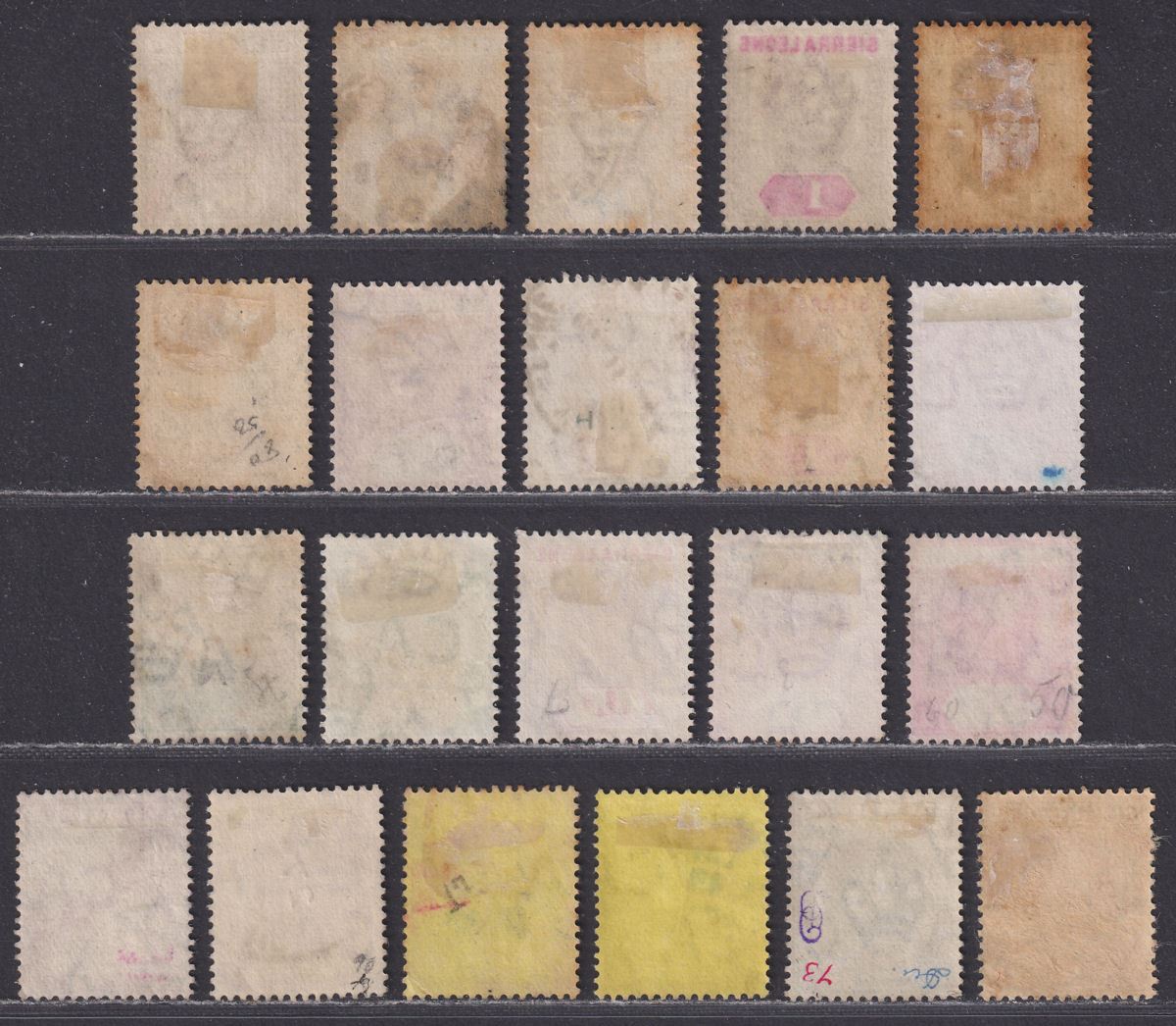 Sierra Leone 1903-07 King Edward VII Selection to 1sh Used