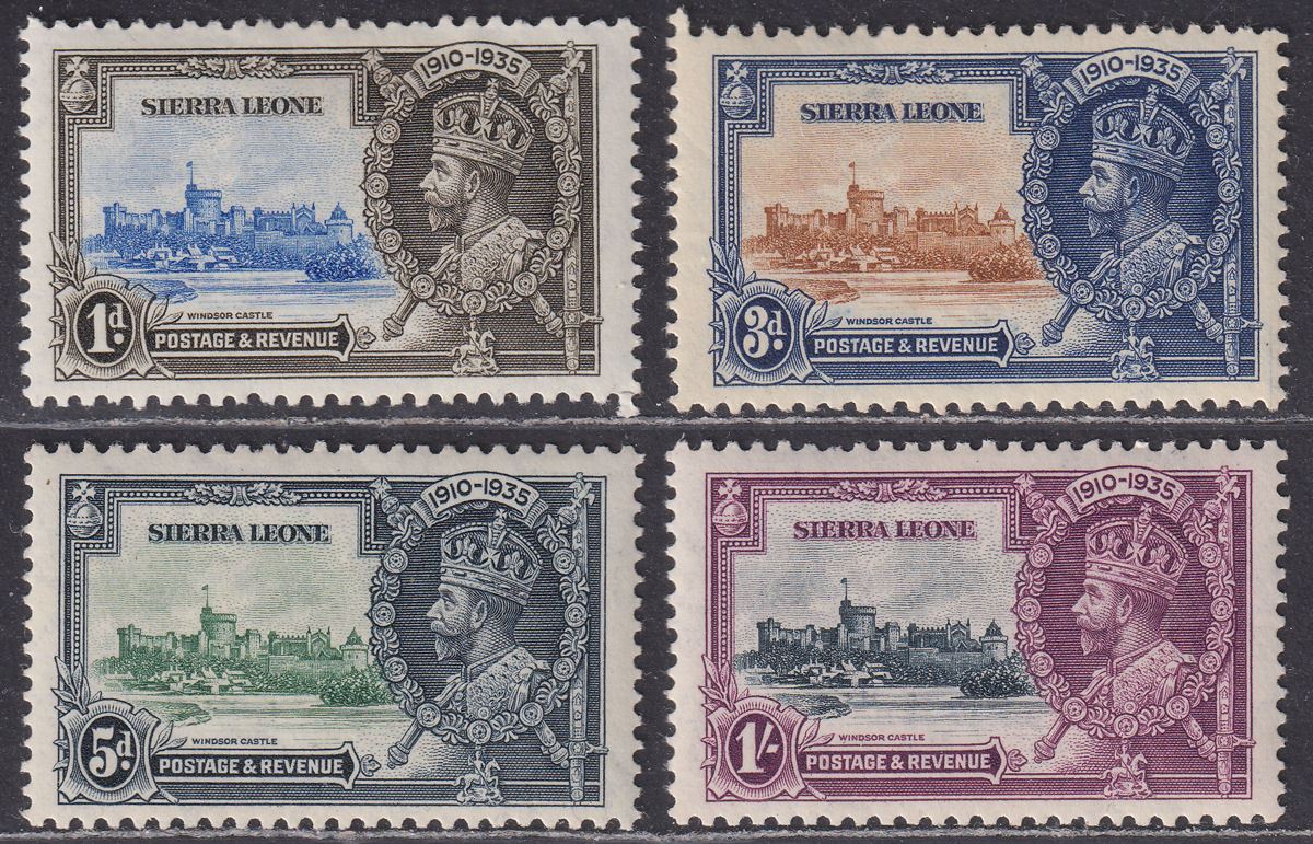 Sierra Leone 1935 KGV Silver Jubilee Set Mint SG181-184 cat £35
