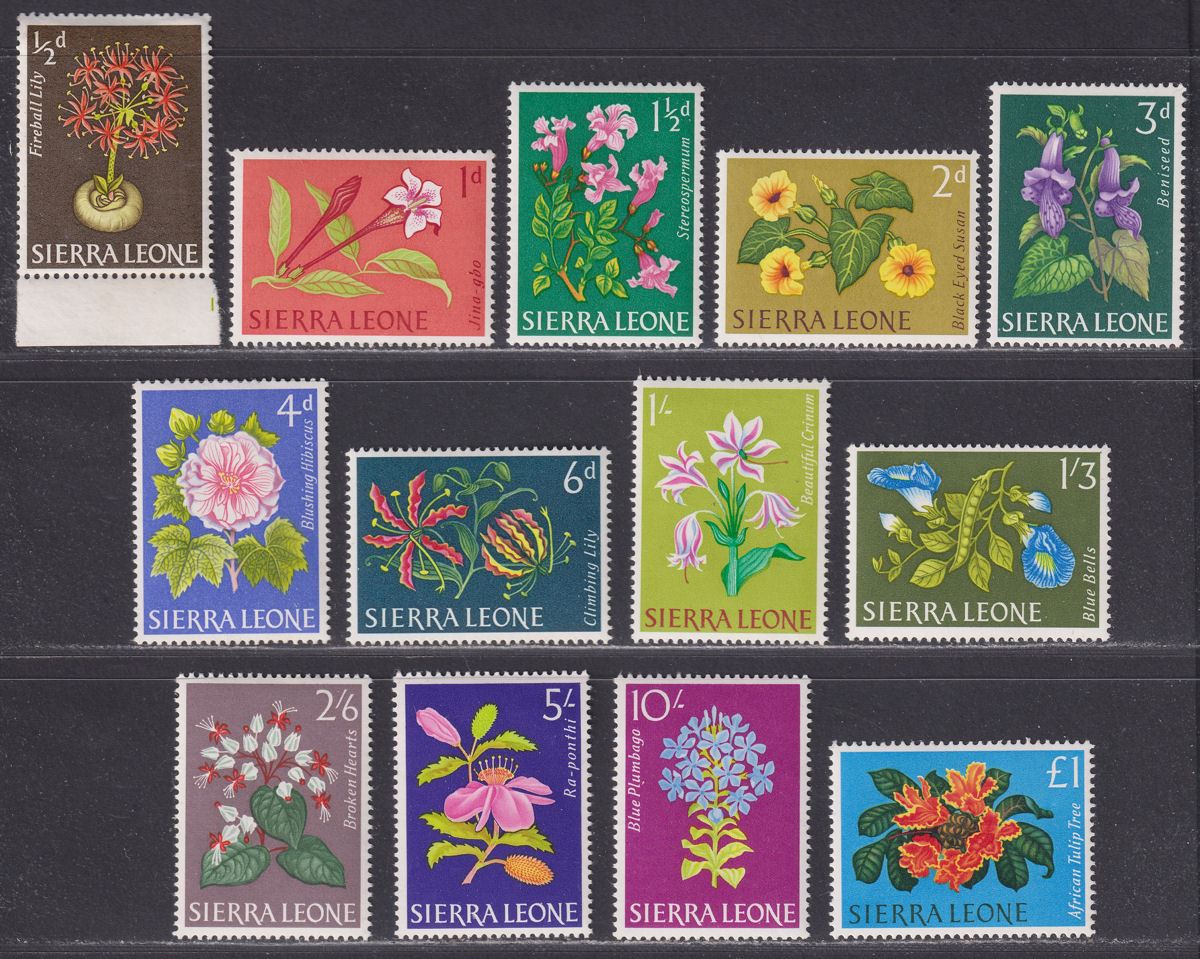 Sierra Leone 1963 Flowers Set Mint SG242-254 cat £18