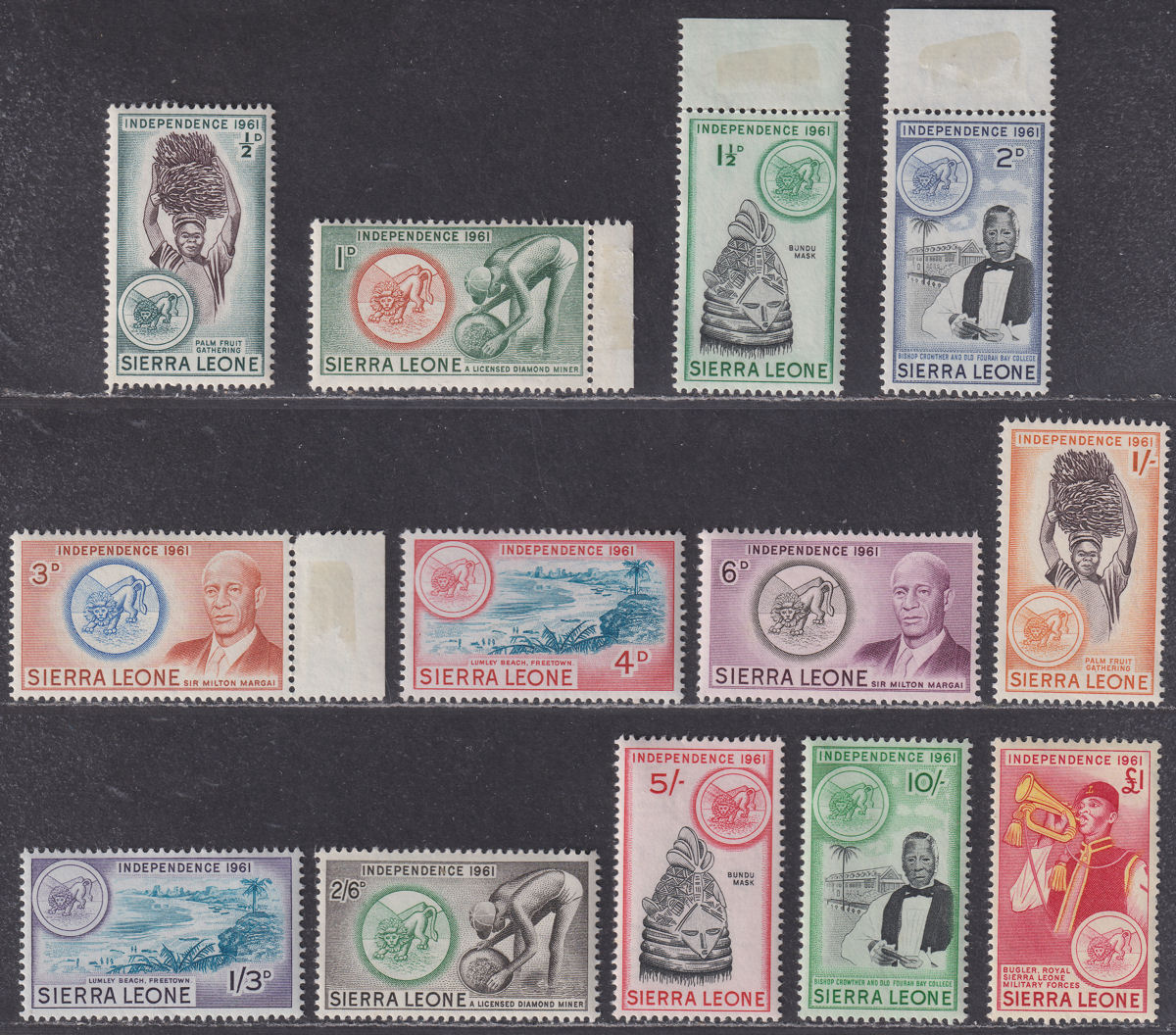 Sierra Leone 1961 Independence Set Mint SG223-235 cat £30