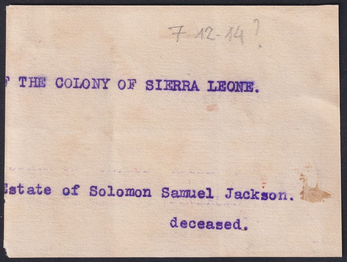 Sierra Leone 1924 KGV £1 Blk + 5sh + 1sh Fiscally Used Piece SG124 SG126 SG128