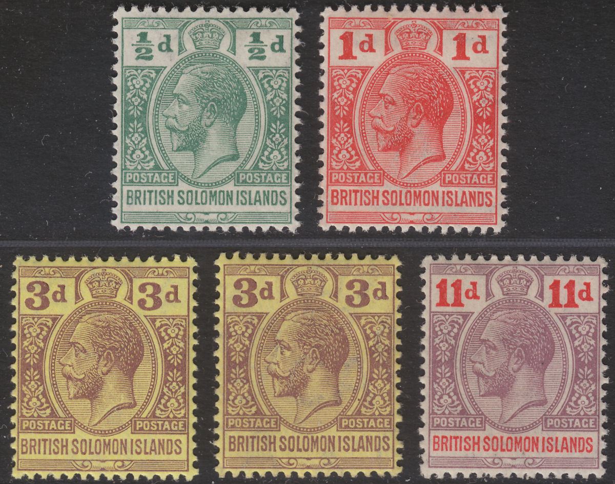 British Solomon Islands 1913 King George V Set Mint SG18-21 cat £30