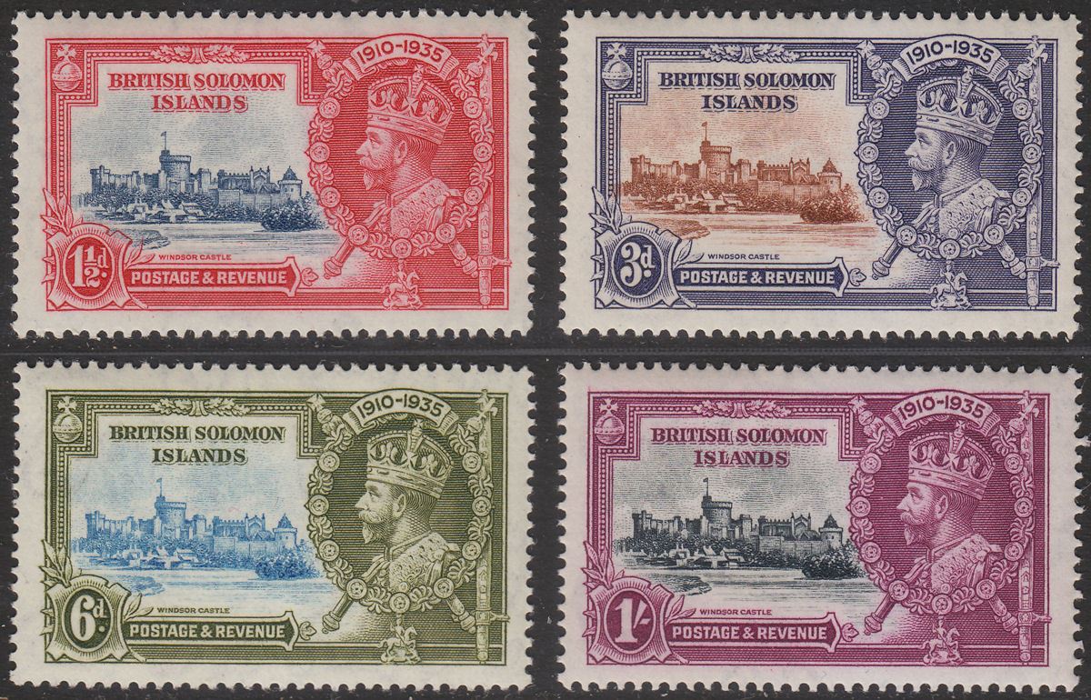 British Solomon Islands 1935 KGV Silver Jubilee Set Mint SG53-56 cat £28