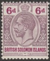 Click for more photos and details British Solomon Islands 1914 KGV 6d Dull and Bright Purple Mint SG32