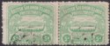 British Solomon Islands 1907 Large Canoe 5d Emerald-Green Pair Used SG5 cat £160