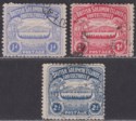 British Solomon Islands 1907 KEVII Large Canoe Set to 2d Used SG1-3 cat £75
