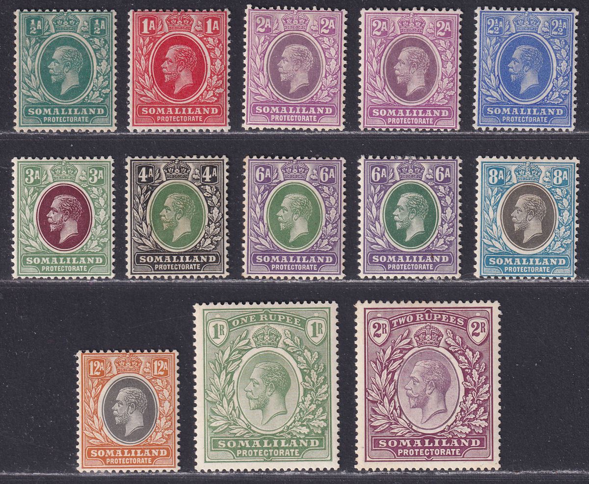 Somaliland Protectorate 1921 KGV Set to 2r Mint SG73-83