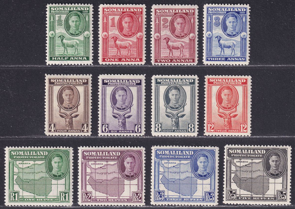 Somaliland Protectorate 1942 King George VI Set Mint SG105-116 cat £55