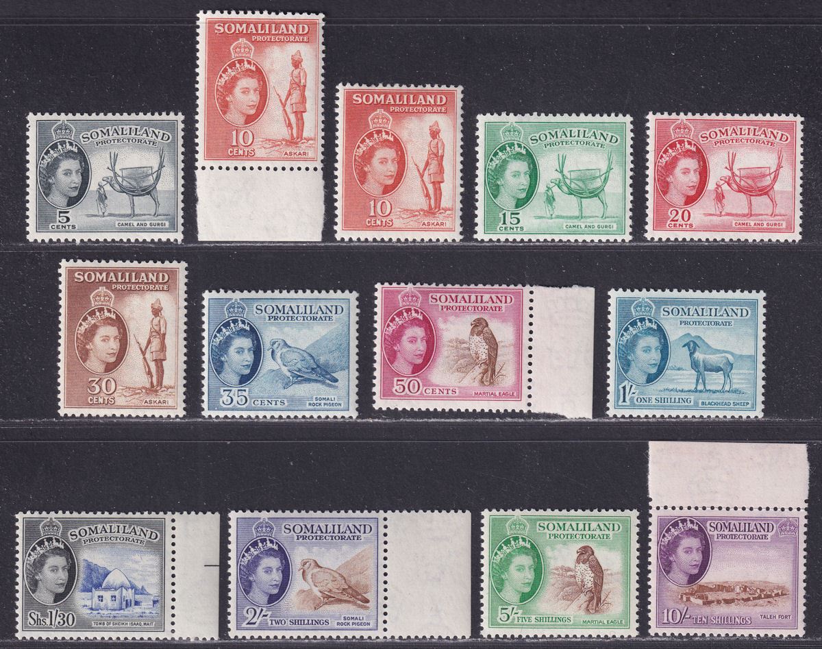 Somaliland Protectorate 1953-58 QEII Set Mint SG137-148 cat £130