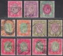 Click for more photos and details South Africa 1913 KGV Large Head Revenue Selection to £1 Used Fiscal