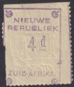 Click for more photos and details New Republic 1887 4d Violet on Yellow Mint SG80 cat £19 No Date FAULTY