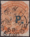 South Australia 1868 QV Departmental P Police Blue Opt 2d Used SG DO388 cat £85