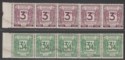 Click for more photos and details Southern Rhodesia 1964 QEII Personal Tax 3d, 4d Strips Mint Revenue w creasing