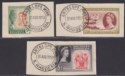 Click for more photos and details Southern Rhodesia 1953 QEII 5sh, 10sh, £1 Used ANTELOPE MINE First Day Postmarks