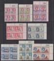 Click for more photos and details Southern Rhodesia 1953 QEII Sheet Number Block Set UM Mint SG78-91 cat £400+
