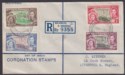 Click for more photos and details Southern Rhodesia 1937 KGVI Coronation Regd First Day Cover PARCELS BULAWAYO