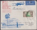 Click for more photos and details Southern Rhodesia 1937 KGVI 2d First Flight Beira Cover Used SALISBURY to Kenya