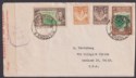 Click for more photos and details Southern Rhodesia 1944 KGVI 4d, 2d Used on Cover BULAWAYO to USA w Censor Mark