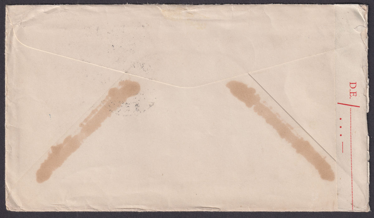 Southern Rhodesia 1942 KGVI 1½d x2 Used on Cover CRAIGMORE to USA w Censor Mark
